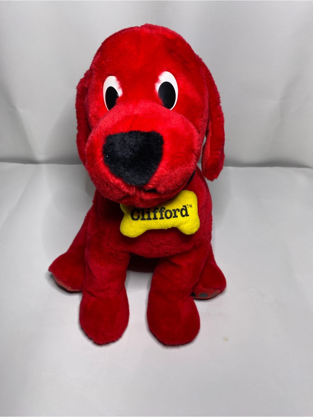 Kohl's Red Clifford Plush Dog Toy with Yellow Bone Tag